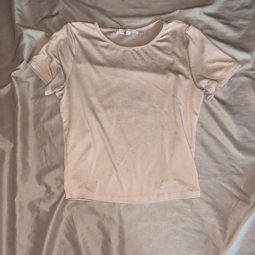 Selling a plain beige tee!